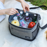 Sac isotherme personnalisé avec logo, sac à lunch thermique réutilisable, sac fourre-tout Oxford imperméable de grande taille pour le bureau, l'école, vente en gros
