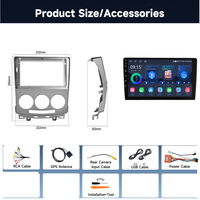 Autoradio Android Podofo 9 pouces pour Mazda 5 2007-2010, Carplay/Android Auto sans fil, GPS, Wifi, autoradio, vente en gros OEM/ODM