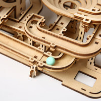 Puzzle 3D en bois en gros, modèle de circuit de billes mécanique, jouet en bois à assembler soi-même pour l'éducation STEM