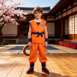 Disfraz <span class=keywords><strong>de</strong></span> Halloween Feinuo <span class=keywords><strong>de</strong></span> Son <span class=keywords><strong>Goku</strong></span> para Adultos, Cosplay <span class=keywords><strong>de</strong></span> Anime, Traje <span class=keywords><strong>de</strong></span> Carnaval <span class=keywords><strong>de</strong></span> TV y Cine, Pantalones y Top, Poliéster, Unisex, Impresión Digital - Product Image 4