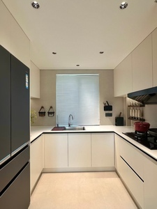 Meubles sur mesure haut de gamme et abordables au design moderne, armoires de <span class=keywords><strong>cuisine</strong></span> en mélamine blanches en forme de L, petites et complètes, provenant de Chine - Product Image 5