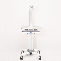 Chariot médical de clinique, chariot mobile pour équipement de diagnostic par colposcopie et échographie avec support pour moniteur