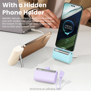 Pocket Sized Design 10000mAh Power Bank Built in USB C Cable Compact <strong>Cordless</strong> Fast <strong>Charger</strong> for Travel and Outdoor - Product Image 3