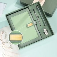 Ensemble cadeau d'affaires promotionnel exquis avec bloc-notes, stylo rechargeable, clé USB, articles cadeaux de bienvenue pour le personnel, ensemble cadeau souvenir