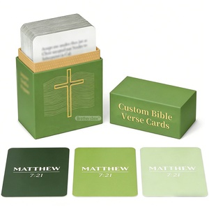 Cartes d'affirmation personnelle avec versets bibliques, cadeaux chrétiens, impression personnalisée, papier recyclable, cartes d'affirmation positive pour la pleine conscience - Product Image 1