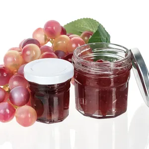 Pot de confiture scellé en verre épais Offre Spéciale avec couvercle en baie noble