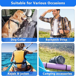 Boucle à dégagement latéral en plastique réglable multicolore pour colliers de chien, 15 mm, 20 mm, 25 mm, 32 mm, 38 mm - Product Image 3