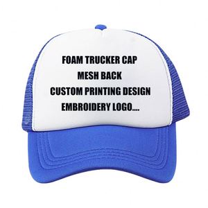 Casquette de camionneur en maille à 5 panneaux avec logo brodé personnalisé, casquette de camionneur en mousse imprimée - Product Image 3