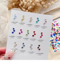 Luninail LN-D154 Mini Cœur Mignon en Cristal pour Nail Art, Pierre Gemme Diamant à Dos Plat