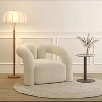 Moderne Cremefarbene Minimalistische Design Halbrunde Kreisförmige Wolken-Sofagarnituren Gebogene Indoor-Couch