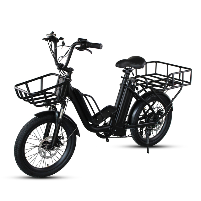 48v 350w 2 Wheel Electric Bicycle Cargo E-bike 7 Gears Derailleur Loading Electric Cargo Bicycle