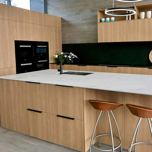 Ensemble complet de meubles de cuisine européens modernes avec charnières, paniers de tiroir et 5+ tiroirs, en panneau <span class=keywords><strong>mélaminé</strong></span> écologique, idéal pour appartement - Product Image 6