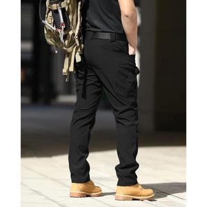 Pantalon tactique léger pour homme, résistant à l'eau, pantalon cargo de randonnée, plusieurs poches, tissu Oxford décontracté pour l'extérieur - Product Image 3