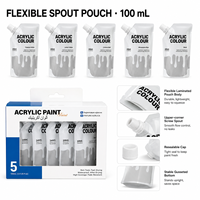 Peinture acrylique ZANERAY 100 ml, 5 couleurs, vente en gros, pratique à utiliser en petits paquets, kit de peinture pour artistes et enfants