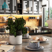 Comptoir de bar à café de haute qualité, vitrine de présentation, mobilier et décoration modernes pour café-restaurant, service de conception 3D
