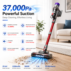 PV26 Cordless <b>Stick</b> Vacuum Cleaner, , 60-Min Runtime with <b>LED</b> Dust Detection <b>Light</b> for Home Carpet Hard Floor - Product Image 6