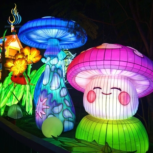 Reino Encantado de Hongos Gigantes Iluminados para Halloween y Navidad - Resistentes al Agua y de Gran Venta - Product Image 1