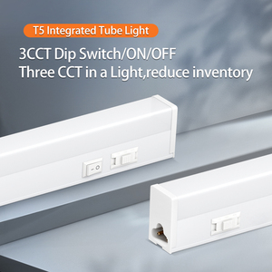 หลอดไฟ LED SMD2835 T5 แบบฝังในท่อพลาสติกทรงสี่เหลี่ยม 18W พร้อมสวิตช์ปรับแสง 3CCT ความยาว 2 ฟุต 3 ฟุต 4 ฟุต สำหรับใช้ในคลังสินค้าและโรงงาน - Product Image 4