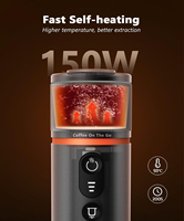 Machine à expresso portable 20 bars, cafetière mini 2-en-1 compatible avec les capsules et le café moulu pour les voyages et le camping