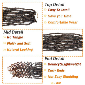 Perruques synthétiques en gros, locs crochet, dreadlocks, <span class=keywords><strong>queue</strong></span> <span class=keywords><strong>de</strong></span> <span class=keywords><strong>cheval</strong></span>, tresses, perruques synthétiques pour femmes noires, extensions <span class=keywords><strong>de</strong></span> cheveux synthétiques pour tresser - Product Image 6