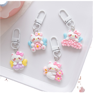 Bán Hàng Nóng Dễ Thương Mèo Thiết Kế Nhựa Charms Kawaii Khuôn Mẫu Móc Khóa Cao Su Tùy Chỉnh Nhựa Acrylic Nhựa Móc Khóa Cho Trang Trí - Product Image 4