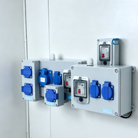 Boîtier de distribution industriel portable, alimentation électrique, interrupteur de maintenance, étanche IP67, 220V 16A, utilisation intérieure, disjoncteur 63A
