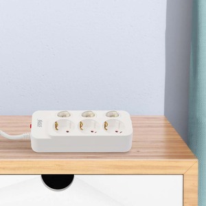 Regleta de Enchufes Winning Star, 3 Tomas, Cable de 2 Metros, Estándar CE, Enchufe Europeo, Protección de Seguridad - Product Image 4