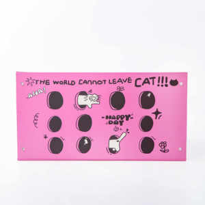 Usine directe personnalisé durable ondulé rose papier chat grattoir conseil carré capuchon forme chat jouant chat arbres à chat grattoir - Product Image 1