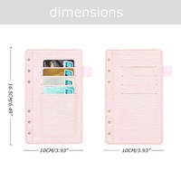 Yihe meilleure vente 6 anneaux A6 Saffiano Epi cuir lâche tableau de bord feuille de mouche pour planificateur avec 6 fentes pour cartes et une boucle de stylo élastique