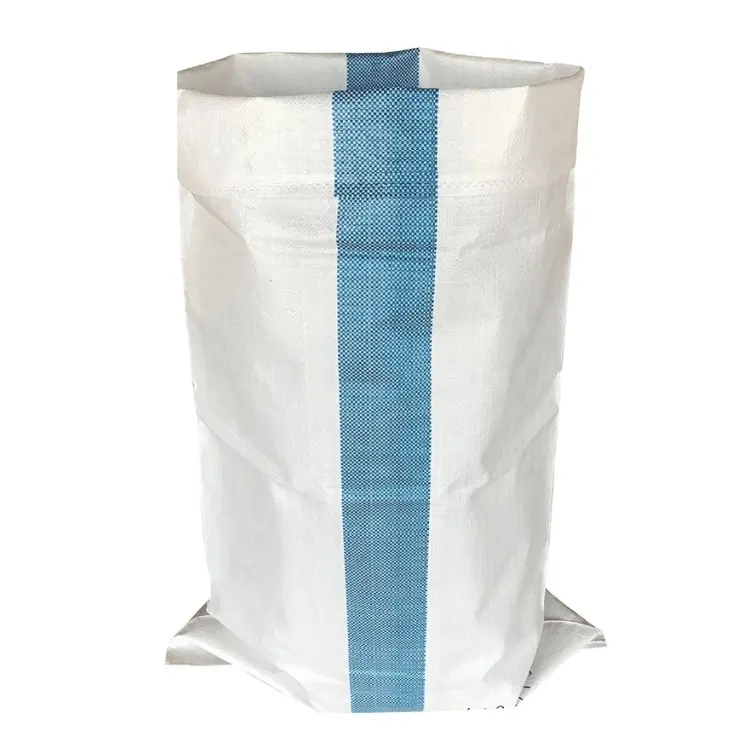 Toptan 50kg 50lb plastik pp dokuma çuval yeni boş tahıl şeker un pirinç torbaları satılık