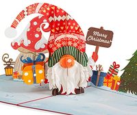 Carte de Noël personnalisée en pop-up 3D avec Père Noël et ses amis, cadeau numérique imprimable pour Noël ou les fêtes, couverture 5" x 7"