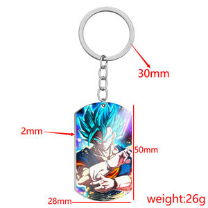 60 Estilos de Accesorios de Anime DBZ, Llavero de <span class=keywords><strong>Goku</strong></span>, Collar DBZ, Trunks, Vegeta, Gogeta, Llavero de Metal de Anime, Anillo de Llavero de Acero de Titanio - Product Image 6