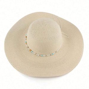 New Women's Large Brim Sunshade <b>Straw</b> <b>Hat</b> Vacation Raffia <b>Straw</b> Trilby Travel Beach <b>Hat</b> Sun <b>Hat</b> for Women - Product Image 4