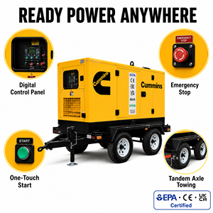 Generador Diésel Silencioso Insonorizado de 220V para Cummins, Trifásico, 220kw-400kw, 500kva-275kva, en Venta - Product Image 2