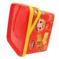 Vente en gros Emballage IML carré 600g récipient en plastique jetable pour biscuits et biscuits avec poignée