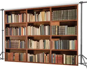 Kitaplık zemin Vintage kitaplık sihirli kitaplar Grunge antik kütüphane vinil fotoğraf arka plan fotoğraf stüdyosu sahne