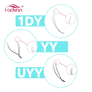 Fadvan bán buôn Y W U hình dạng Lash mở rộng cilios tay dệt Clover cá nhân Lash de pestaas dễ dàng ghép cilia YY Lash - Product Image 3
