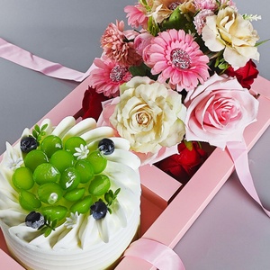 ซันไชน์ จำหน่ายกล่องเค้กใสขนาด 4 นิ้ว ลายดอกไม้ สำหรับงานแต่งงาน วันเกิด และวันแม่ - Product Image 5