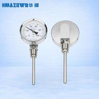 Thermomètre bimétallique industriel IP65, jauge de température RTD, cadran à double échelle, acier inoxydable pour tuyauterie de process HVAC, service OEM