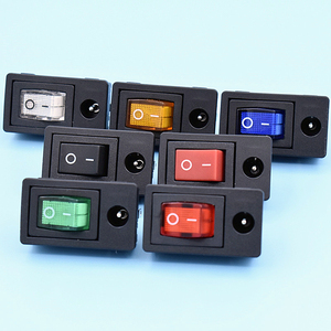 2 / 3 / 4 / 6 broches/<span class=keywords><strong>Mini</strong></span>/Micro/bouton/bascule/interrupteur à bascule Kcd1 avec prise/prise/prise/connecteur/alimentation/AC/DC - Product Image 1