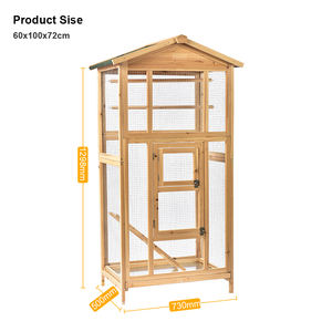 Moderna Jaula para Pájaros de <span class=keywords><strong>Madera</strong></span> Ecológica e Impermeable para Loros Grandes, Jaula para Mascotas de Jardín - Product Image 3