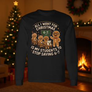 Pijamas navideños, camiseta de manga larga, diseño Six Seven Meme, ropa navideña, regalos de Navidad - Product Image 3