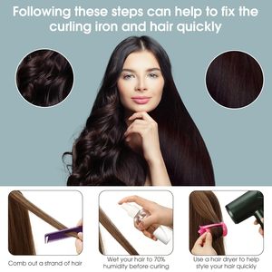 Ensemble de bigoudis magnétiques lisses de plusieurs tailles, outils de coiffure DIY, bigoudis en plastique avec pinces et filet à cheveux - Product Image 5