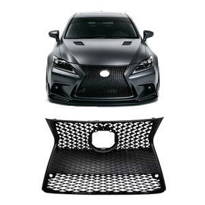 Calandre supérieure de pare-chocs avant noir brillant et chromé style F-Sport en nid d'abeille pour Lexus IS250 IS350 2011 2012 2013 <span class=keywords><strong>2IS</strong></span> - Product Image 2