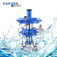 Vanne de couverture d'azote WCB CF8 304 316 à bride, régulateur de micro-pression piloté et auto-actif pour réservoir de stockage ANSI OEM