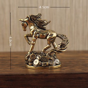 ม้าทองแดงประจำราศี ดึงดูดความมั่งคั่งและปกป้องบ้าน ของตกแต่งบ้าน เสริมโชคลาภและความสำเร็จทันที ของประดับตกแต่งตรุษจีน - Product Image 6