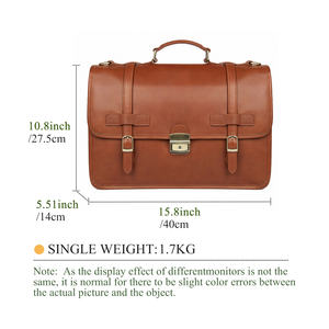 Venta al por mayor de negocios a prueba de agua Laptop Bag cuero mujeres maletín abogado accesorios Laptop maletín - Product Image 3