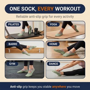 Calcetines <span class=keywords><strong>de</strong></span> Diseño Personalizados Antideslizantes para Pilates, Yoga y Danza, con Diseño <span class=keywords><strong>de</strong></span> Tiras Cruzadas, para Mujer, Regalo - Product Image 5