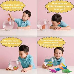 60 œufs de dinosaure à faire éclore, œufs de dinosaure à faire éclore dans l'eau, à faire craquer avec des couleurs assorties, <span class=keywords><strong>jeu</strong></span> de <span class=keywords><strong>chasse</strong></span>, cadeaux de fête - Product Image 6