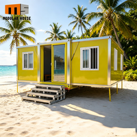 Maisons mobiles préfabriquées à construction rapide personnalisées 20 pieds 40 pieds Conteneur pliable modulaire pour toilettes et cuisine Maisons de plage à vendre
